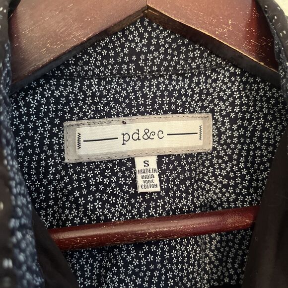 Paper Denim & Cloth Geo Floral Cottagecore Cotton Button Up, Black/Navy- Small - Picture 5 of 9